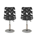 Black And White Rabbit Pattern Print Bar Stool Covers