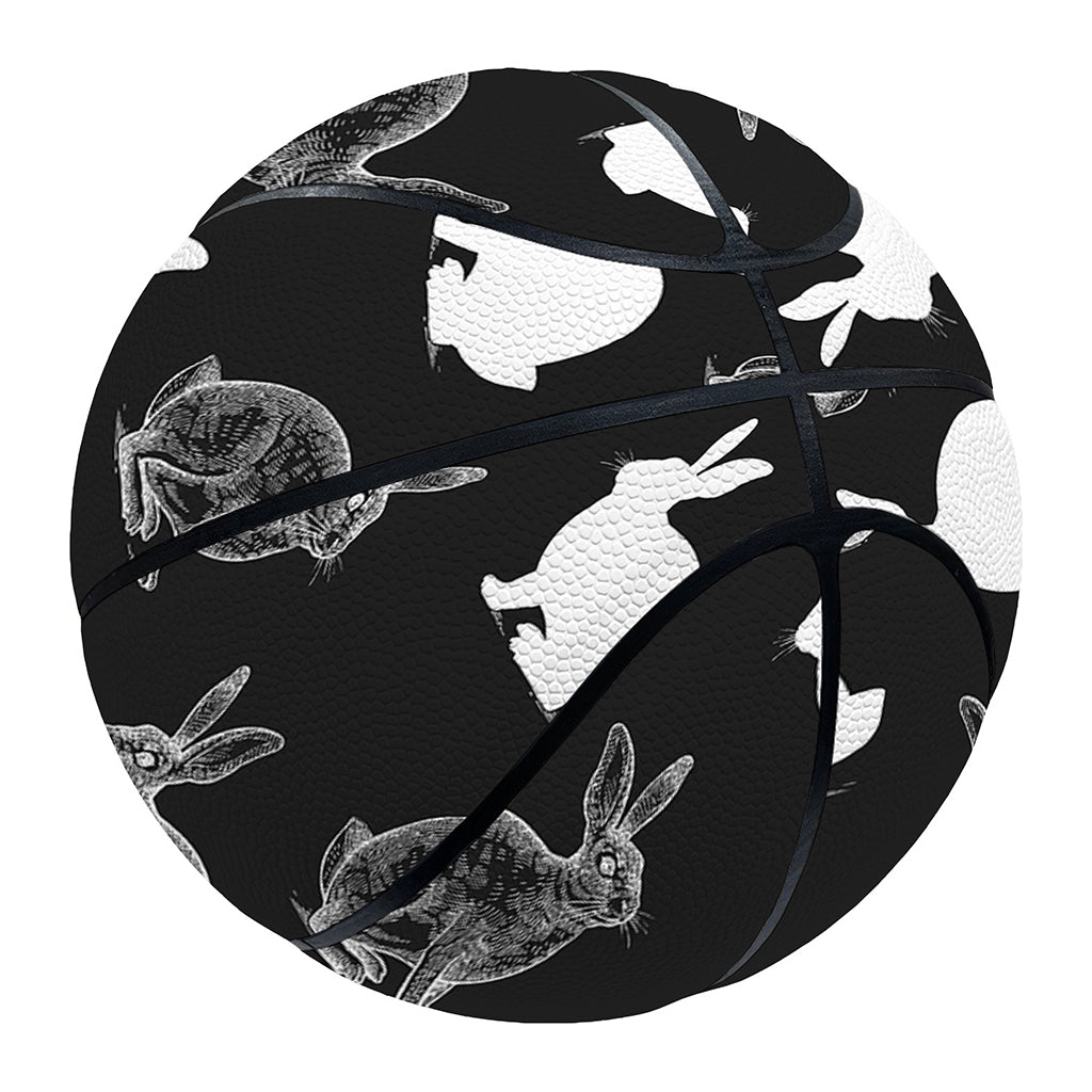Black And White Rabbit Pattern Print Basketball