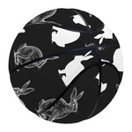 Black And White Rabbit Pattern Print Basketball