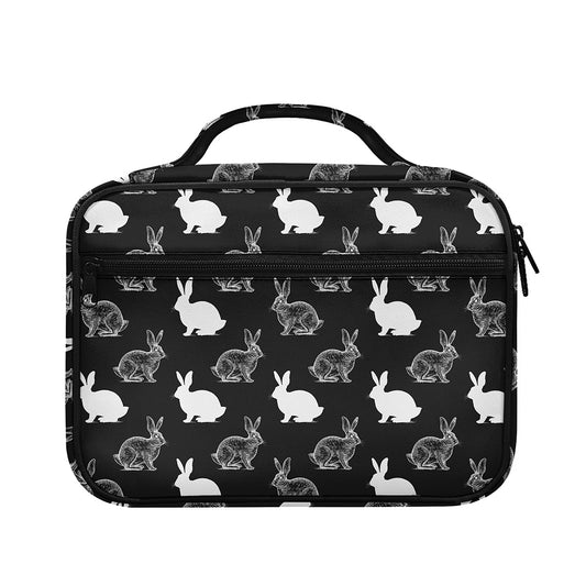 Black And White Rabbit Pattern Print Briefcase Bible Bag
