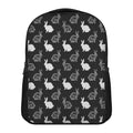 Black And White Rabbit Pattern Print Casual Backpack