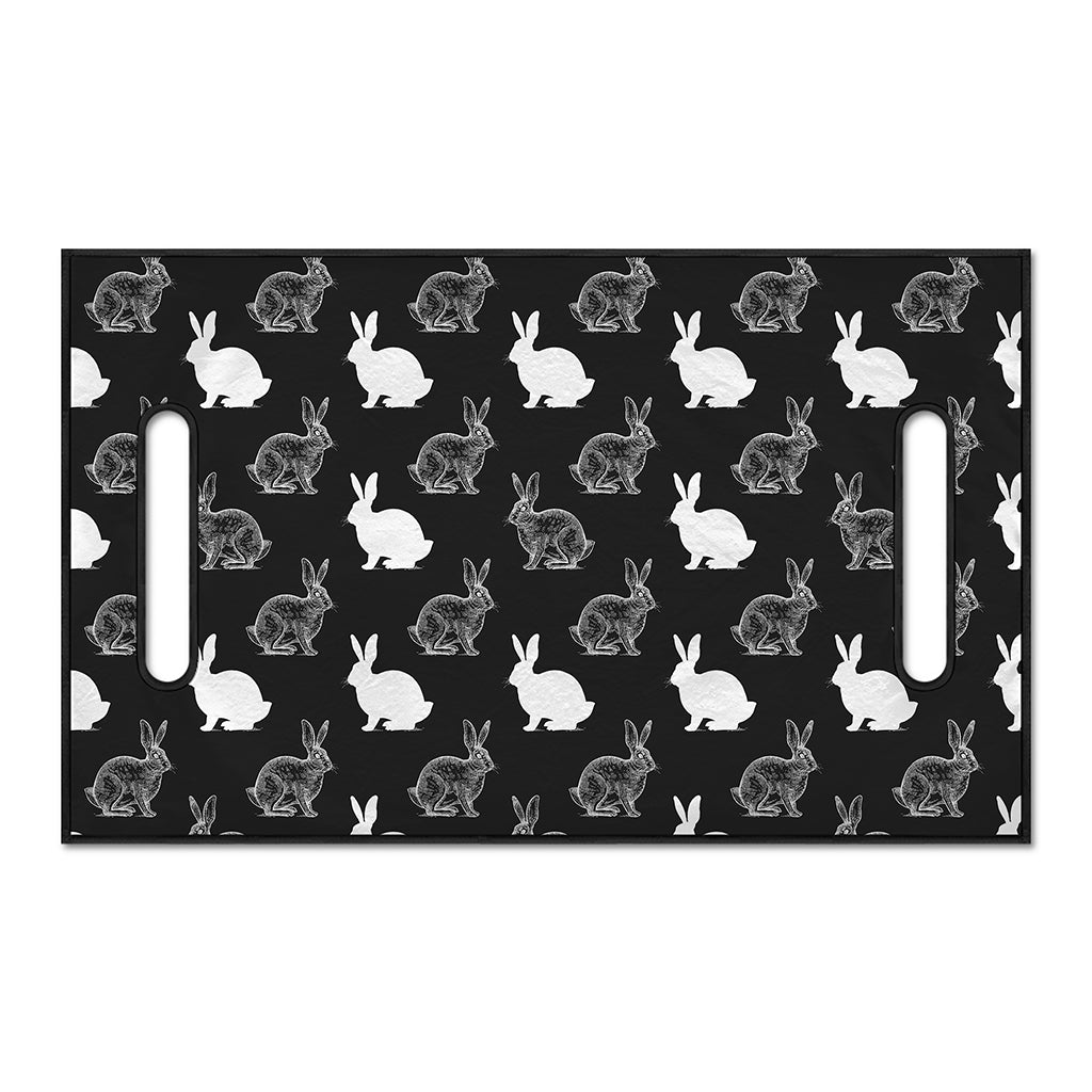 Black And White Rabbit Pattern Print Golf Cart Seat Cover