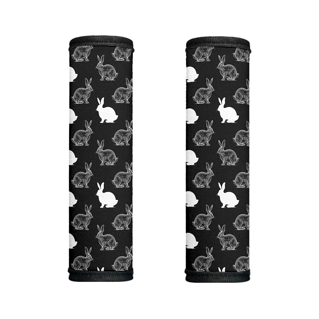Black And White Rabbit Pattern Print Handle Covers