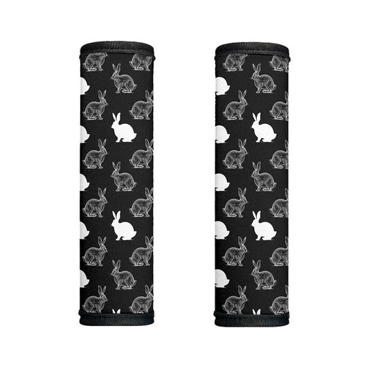 Black And White Rabbit Pattern Print Handle Covers