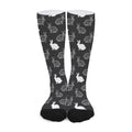 Black And White Rabbit Pattern Print Long Socks