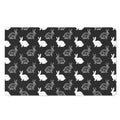 Black And White Rabbit Pattern Print Polyester Doormat