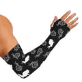 Black And White Rabbit Pattern Print Sun Protection Arm Sleeves