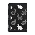 Black And White Rabbit Pattern Print Trifold Wallet