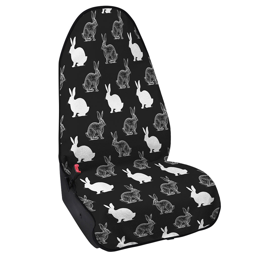 Black And White Rabbit Pattern Print Waterproof Car Seat Cover