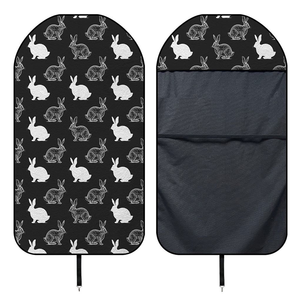 Black And White Rabbit Pattern Print Waterproof Car Seat Cover