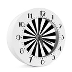 Black And White Radial Rays Print Alarm Clock