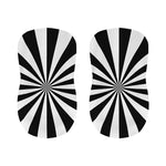 Black And White Radial Rays Print Bar Stool Covers