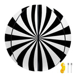 Black And White Radial Rays Print Basketball