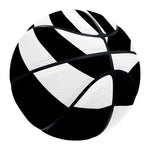 Black And White Radial Rays Print Basketball