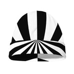 Black And White Radial Rays Print Beanie