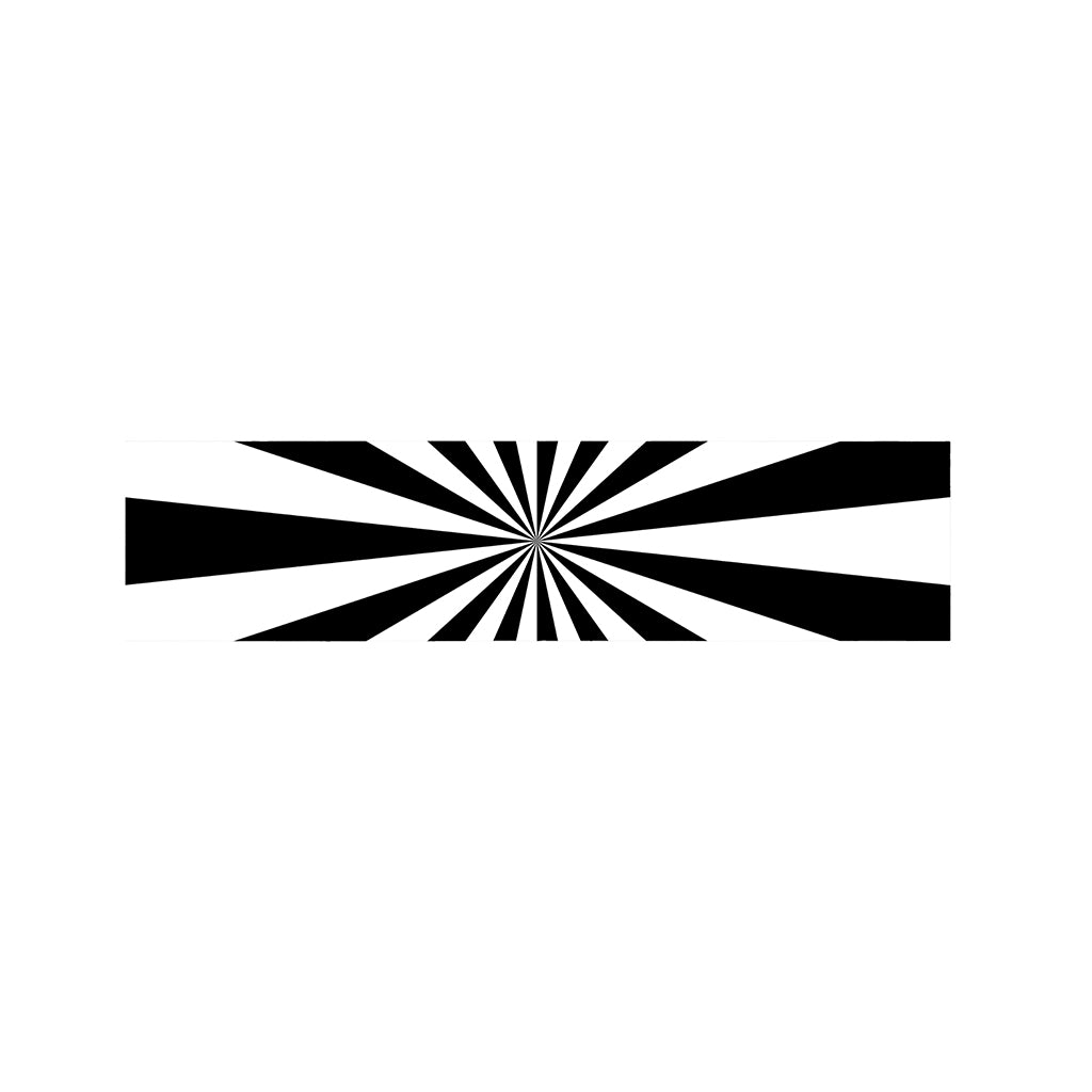 Black And White Radial Rays Print Bed Runner