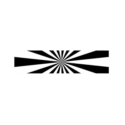 Black And White Radial Rays Print Bed Runner