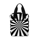 Black And White Radial Rays Print Bible Tote Bag