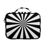 Black And White Radial Rays Print Briefcase Bible Bag