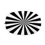 Black And White Radial Rays Print Car Side Mirror Covers