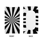 Black And White Radial Rays Print Changing Pad Cover