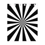 Black And White Radial Rays Print Curtain