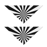 Black And White Radial Rays Print Dog Bandana