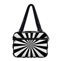 Black And White Radial Rays Print Double Strap Bible Bag