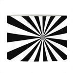 Black And White Radial Rays Print Drum Lamp Shade