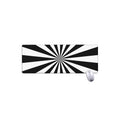 Black And White Radial Rays Print Extended Mouse Pad