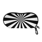 Black And White Radial Rays Print Glasses Case