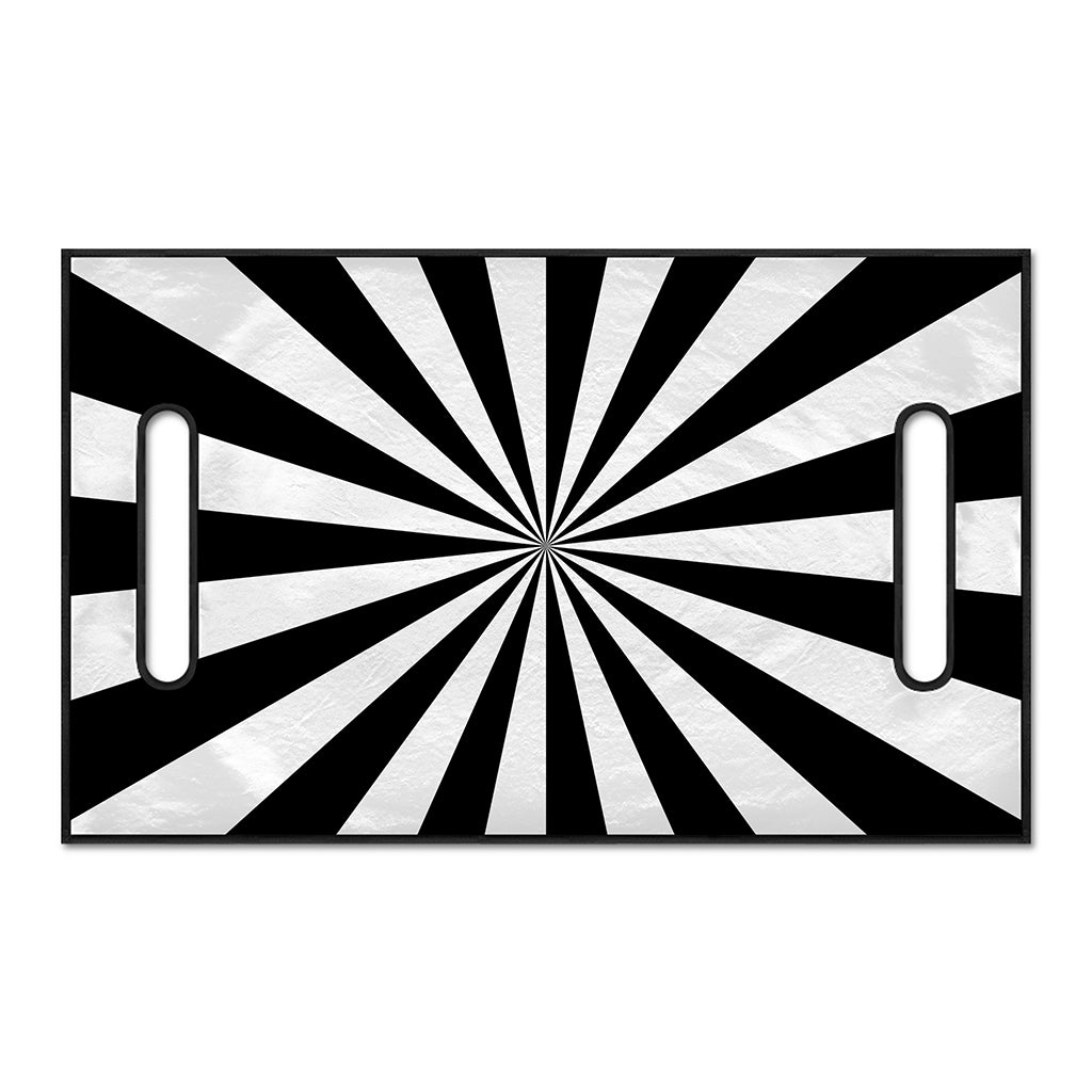 Black And White Radial Rays Print Golf Cart Seat Cover