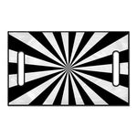 Black And White Radial Rays Print Golf Cart Seat Cover