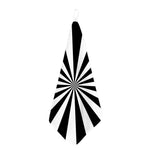 Black And White Radial Rays Print Hand Towel