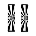 Black And White Radial Rays Print Handle Covers