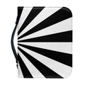 Black And White Radial Rays Print Leather Bible Cover