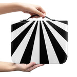 Black And White Radial Rays Print Leather Bible Cover