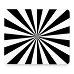 Black And White Radial Rays Print Mouse Pad