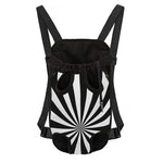 Black And White Radial Rays Print Pet Carrier Backpack