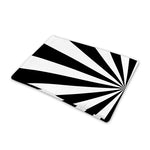 Black And White Radial Rays Print Pet Cooling Mat Cover