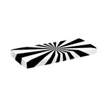 Black And White Radial Rays Print Piano Keyboard Cover