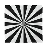 Black And White Radial Rays Print Silk Bandana