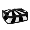 Black And White Radial Rays Print Small Lunch Bag