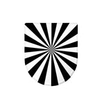 Black And White Radial Rays Print Toilet Lid Cover