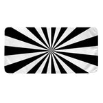Black And White Radial Rays Print Towel