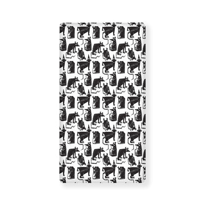 Black And White Rat Pattern Print Baby Crib Sheet