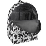 Black And White Rat Pattern Print Backpack
