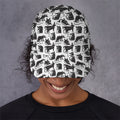 Black And White Rat Pattern Print Baseball Cap