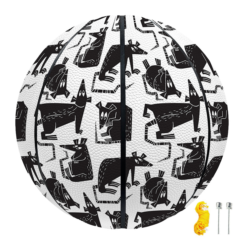 Black And White Rat Pattern Print Basketball