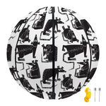 Black And White Rat Pattern Print Basketball